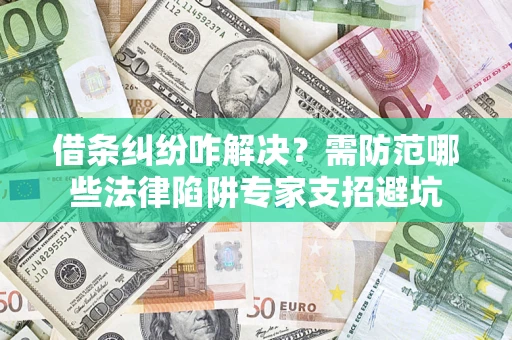 武汉借条纠纷咋解决？需防范哪些法律陷阱专家支招避坑