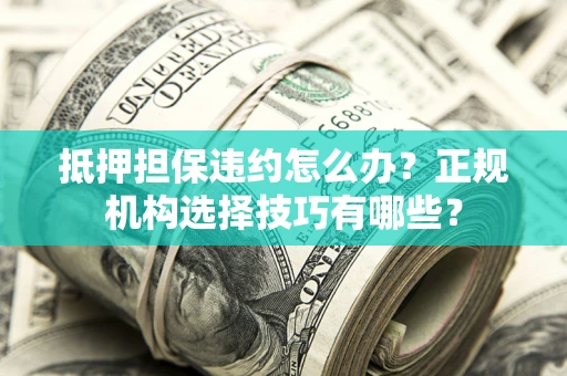 武汉抵押担保违约怎么办？正规机构选择技巧有哪些？