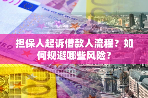 武汉担保人起诉借款人流程？如何规避哪些风险？