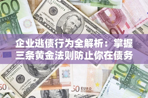武汉企业逃债行为全解析：掌握三条黄金法则防止你在债务乱局中“踩雷”